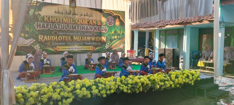 Dari Pembinaan hingga Wisuda, Penyuluh KUA Tegalsiwalan Dampingi TPQ Raudlatul Mujawwidin