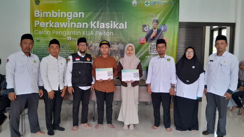 KUA Paiton Bekali Calon Pengantin Menuju Keluarga Sakinah pada Bimbingan Perkawinan Angkatan X